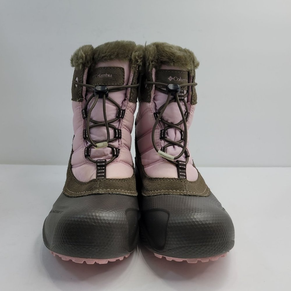 Columbia Rope Tow Kids Winter Faux Fur Boots Pink Brown BY1412-255 US Size 5Y - Picture 6 of 11